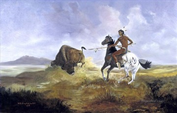 アメリカインディアン Painting - バッファロー・キル・インディアナ
